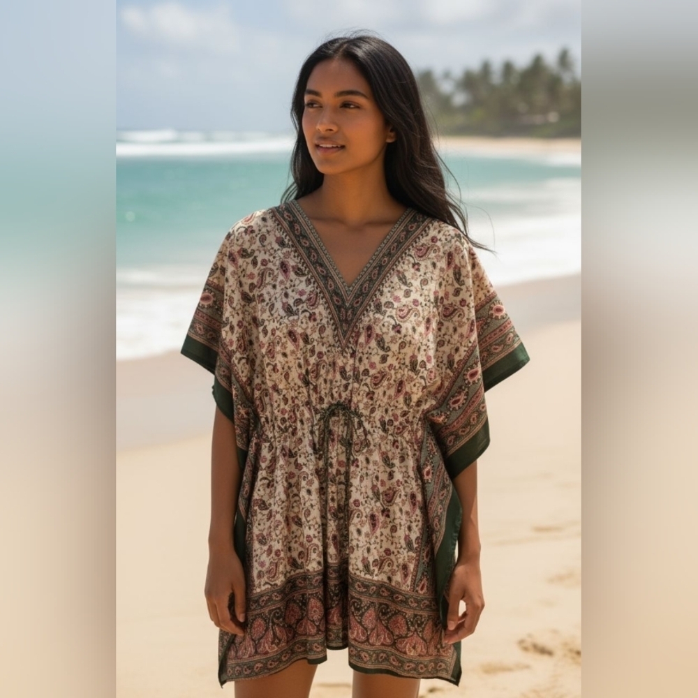 Paisley Print Kaftan Top - Picture 6 of 6